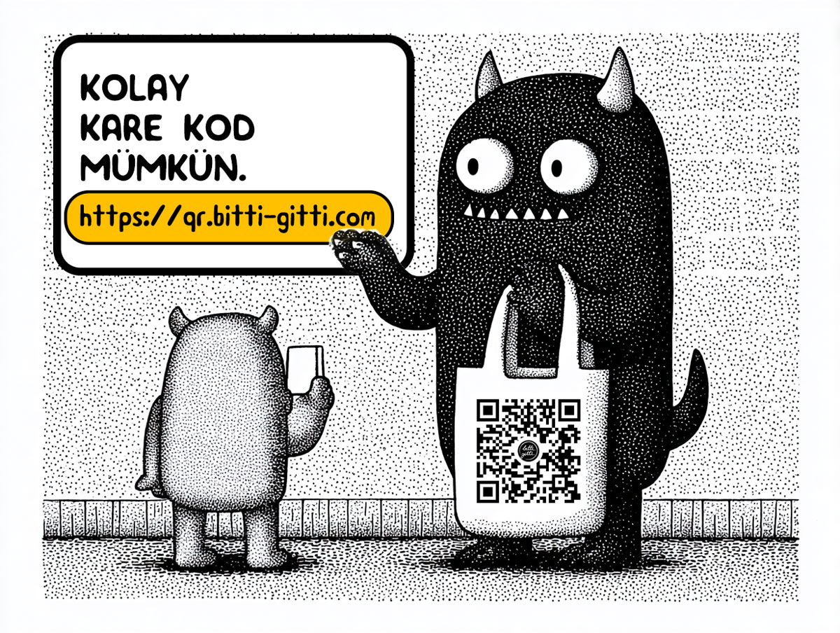 Kolay Kare Kod - QR kod oluşturucu yardımcı karakteri